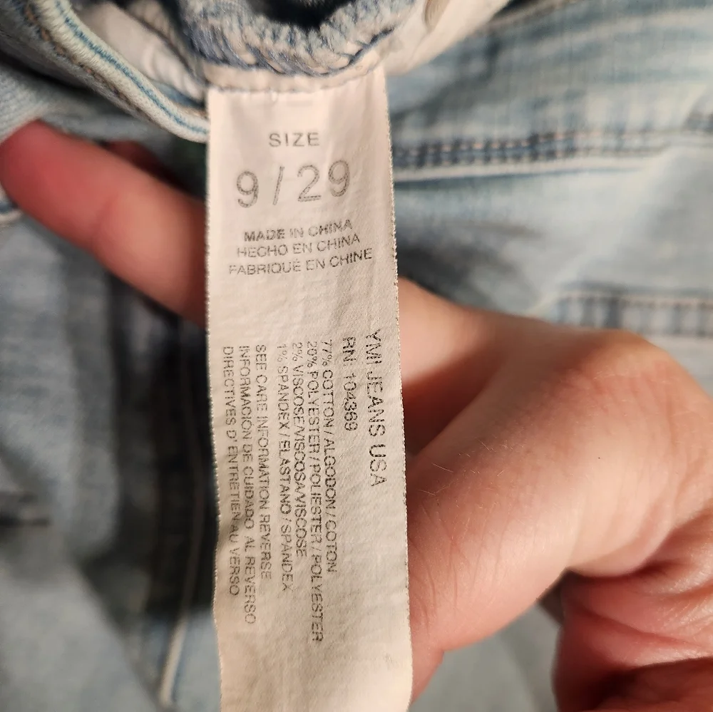 YMI Distressed Denim Skirt Size 9 - Picture 6 of 6